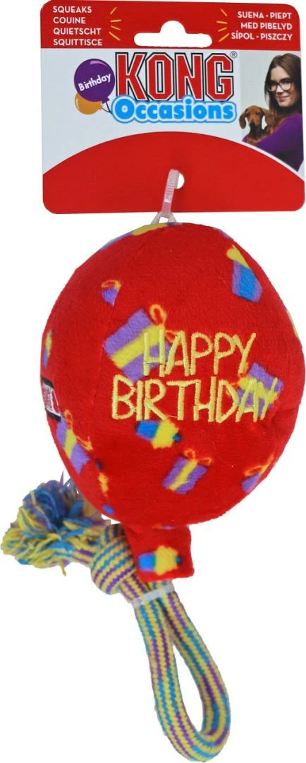 Kong Occasions Birthday Balloon Rood M 3 Kong Occasions Birthday Balloon Rood M
