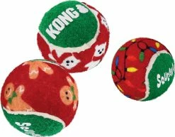 Kong Kerst Squeakair Balls M 6 St