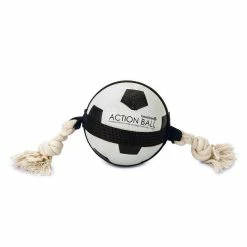 Beeztees Action Voetbal Met Touw 12,5 Cm