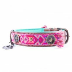Dog With A Mission Halsband Boho Rosa -winkel voor hondenvoer boho rosa 4 cm halsband m 5466 nl G