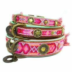 Dog With A Mission Halsband Boho Rosa