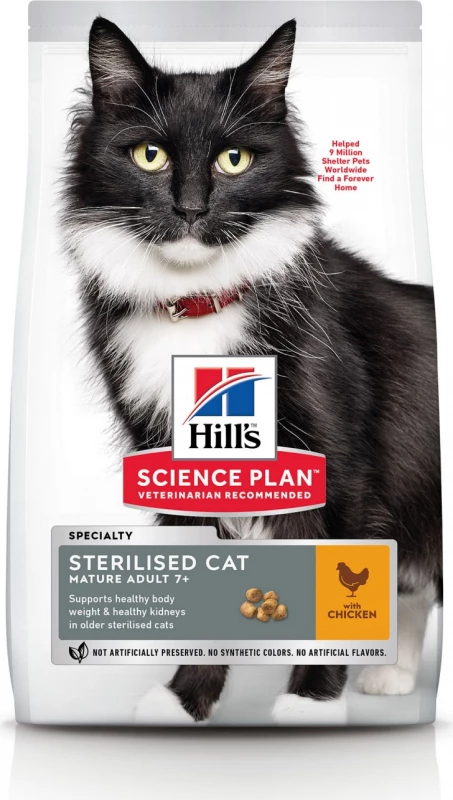HILL'S Science Plan 'Feline Mature Adult 7+ Sterilised 3 HILL'S Science Plan 'Feline Mature Adult 7+ Sterilised