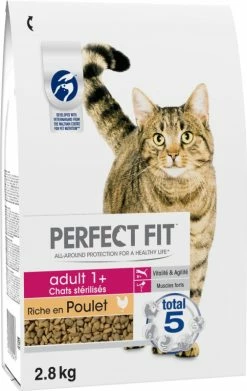 PERFECT FIT Adult Cat Sterilized, Met Kip