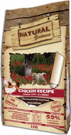 NATURAL GREATNESS Puppy Grain Free Met Kip, Voor Puppy's