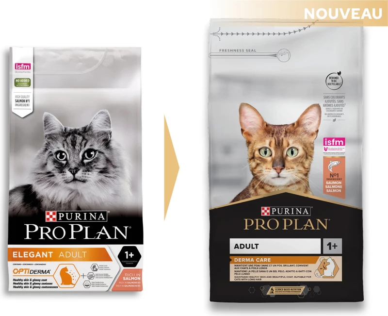 PRO PLAN Elegant Adult Optiderma Met Zalm Voor Volwassen Katten 4 PRO PLAN Elegant Adult Optiderma Met Zalm Voor Volwassen Katten - Afbeelding 2