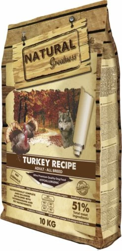 NATURAL GREATNESS Turkey Recipe Adult All Breeds, Met Kalkoen