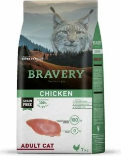 BRAVERY Adult Cat, Graanvrij, Met Kip