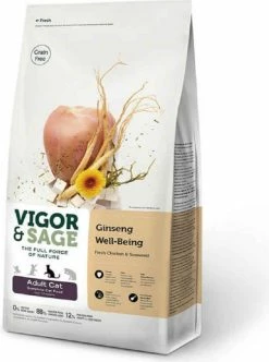 Vigor & Sage Vigor & Sage Cat Adult - Met Verse Kip & Zeewier
