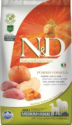 Farmina N&d FARMINA N&D Grain Free Adult Medium Maxi, Pompoen & Appels