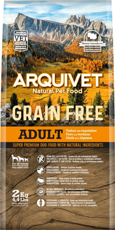ARQUIVET Adult Grain Free - Met Kalkoen & Groente 3 ARQUIVET Adult Grain Free - Met Kalkoen & Groente