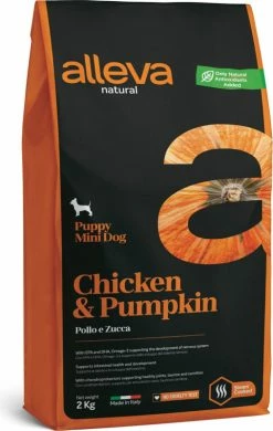 ALLEVA Natural Puppy Mini - Kip & Pompoen