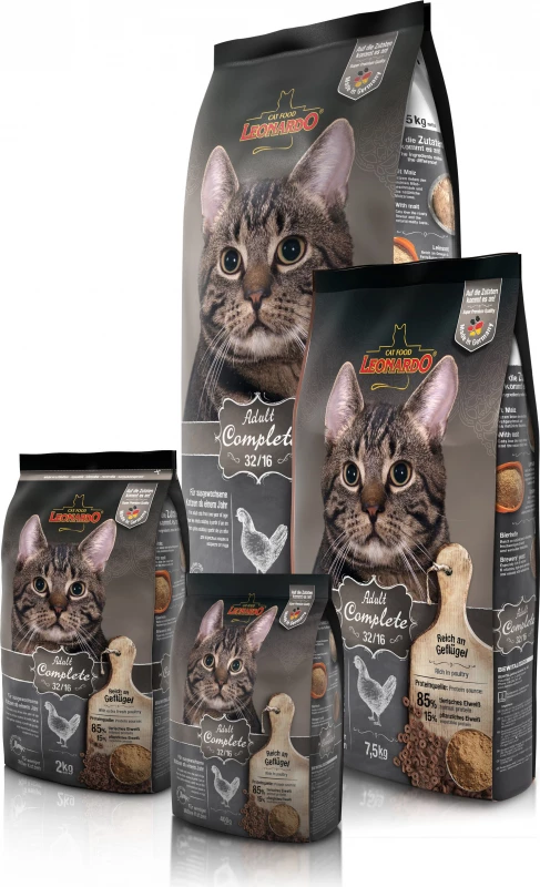 Leonardo Adult Complete 32/16 Met Gevogelte Voor Niet-actieve, Volwassen Katten 5 Leonardo Adult Complete 32/16 Met Gevogelte Voor Niet-actieve, Volwassen Katten - Afbeelding 3