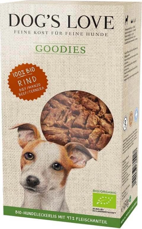 DOG´S LOVE DOG'S LOVE Hondensnack 100% Biologisch Vlees 4 DOG´S LOVE DOG'S LOVE Hondensnack 100% Biologisch Vlees - Afbeelding 2