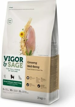 Vigor & Sage Vigor & Sage Small Dog, Met Ginseng En Kip