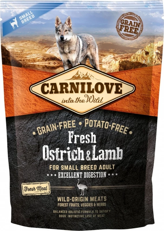 CARNILOVE FRESH Ostrich & Lamb Adult Small 4 CARNILOVE FRESH Ostrich & Lamb Adult Small - Afbeelding 2