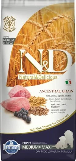 Farmina N&d FARMINA N&D Ancestral Grain Puppy Lam & Bosbessen