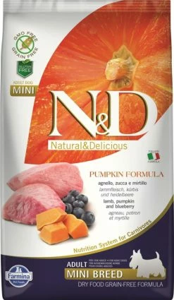 Farmina N&d FARMINA N&D Adult Mini Grain Free Pompoen, Lam & Bosbessen