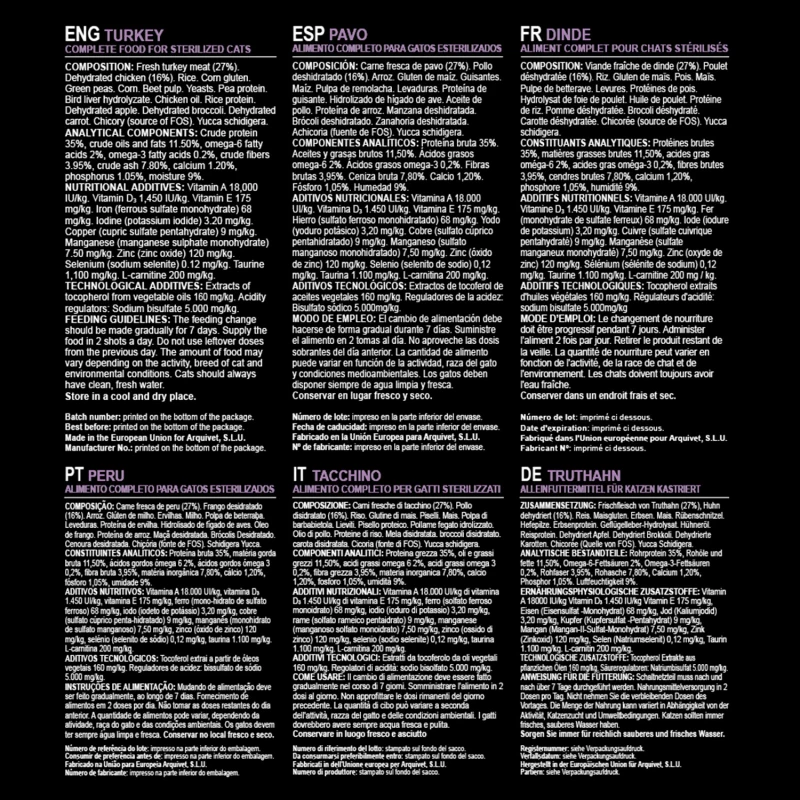 ARQUIVET Sterilized Turkey 4 ARQUIVET Sterilized Turkey - Afbeelding 2